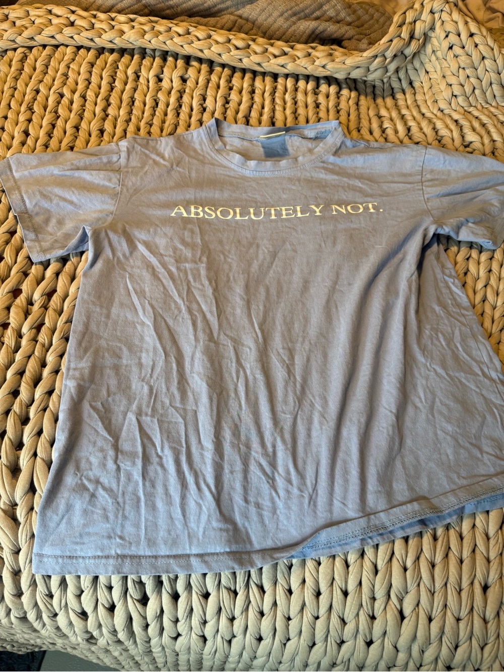 Absolutely Not. Graphic Tee - Light Blue  T-Shirt